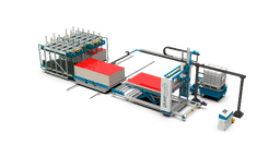 Ligne de production de panneaux sandwich ASPL-10M.FH.2P avec élévateur à ciseaux